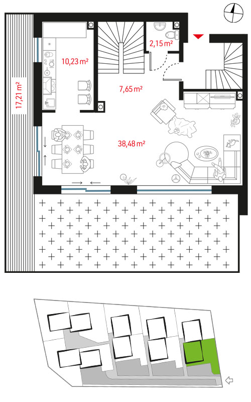 Plan parteru - Dragonów A1