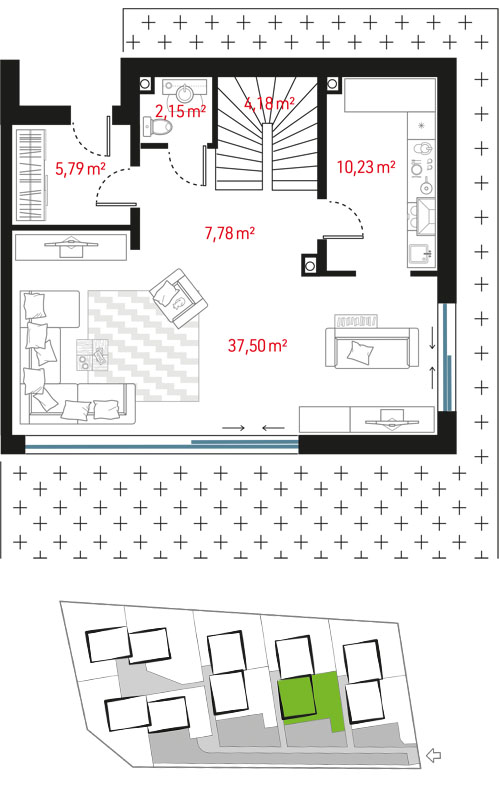 Plan parteru - Dragonów B1