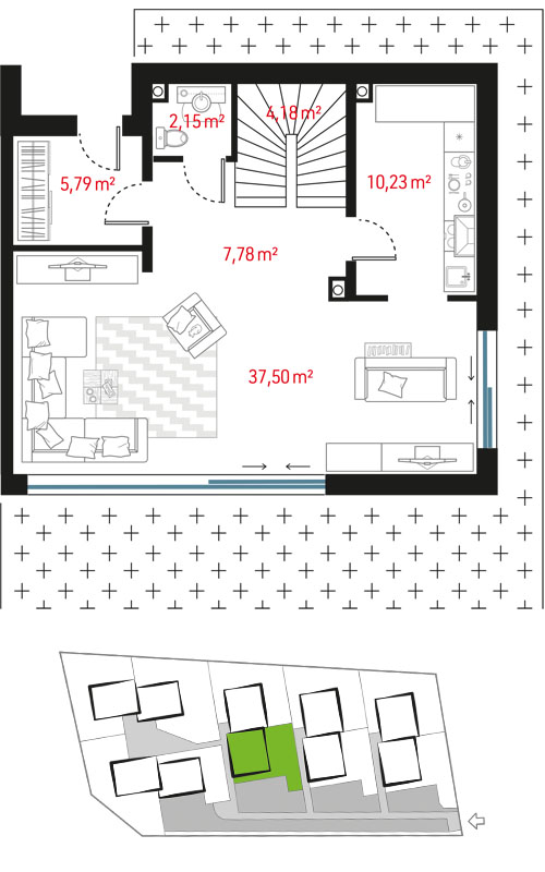 Plan parteru - Dragonów C1