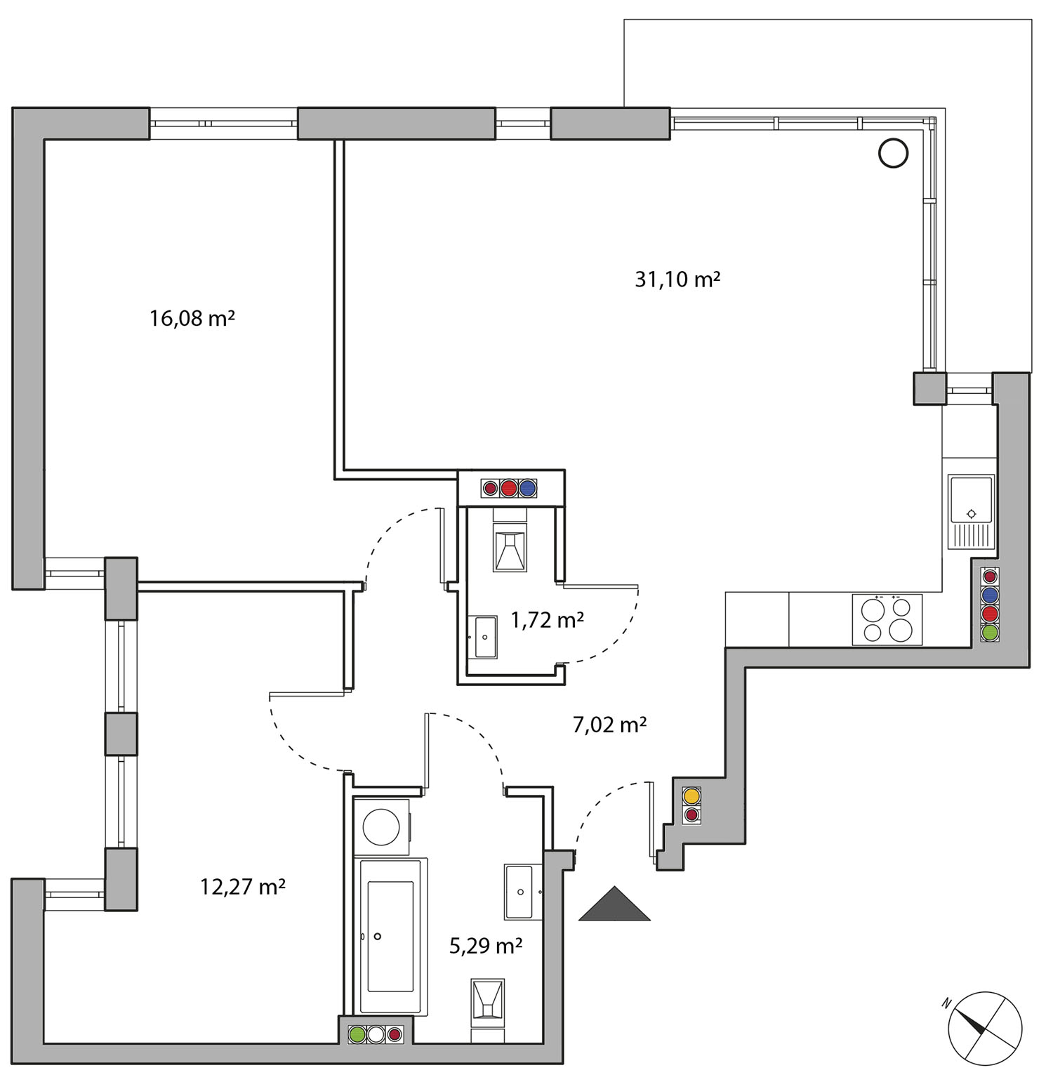 Plan parteru - Norwida N3