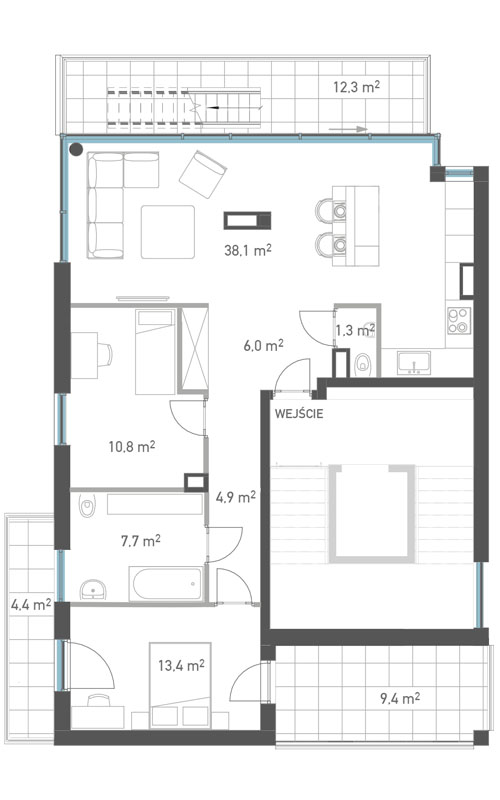 Plan parteru - Norwida N6