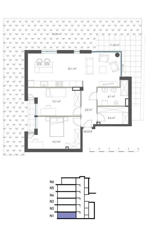 Plan parteru - Norwida N1