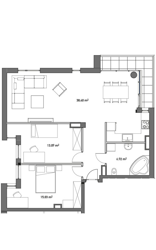 Plan parteru - Norwida N2