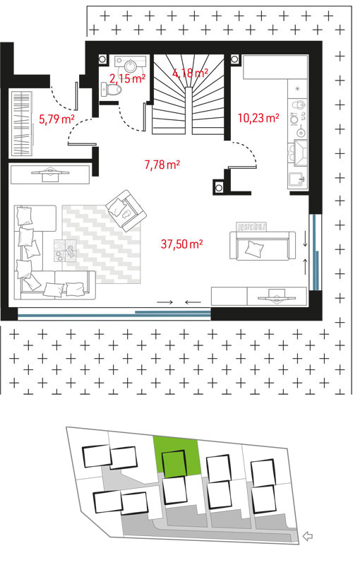 Plan parteru - Dragonów C2