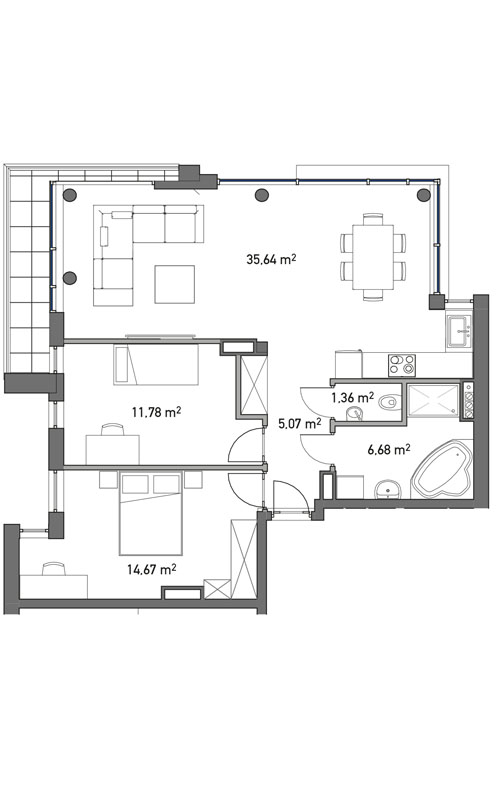Plan parteru - Norwida N4