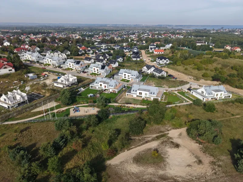 Domy Brizo Park i park osiedlowy z lotu ptaka